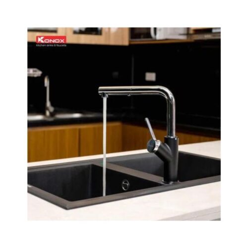 Vòi rửa bát dây rút Konox Artan Black
