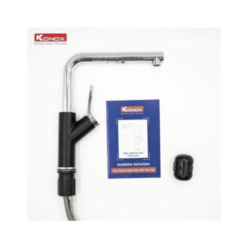 Vòi rửa bát dây rút Konox Artan Black