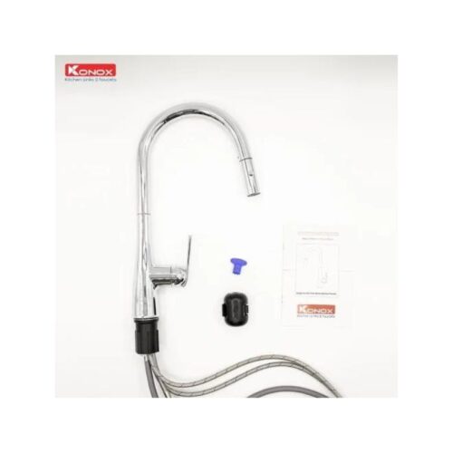 Vòi rửa bát dây rút Konox Curva Chrome